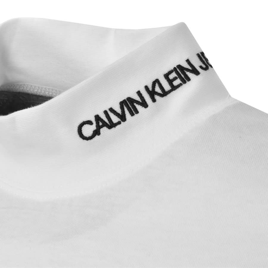 Alternative Image for ProductCalvin Klein Jeans Logo Long Sleeve T Shirt White3